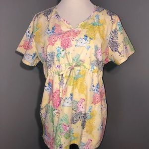 Scrub Top Large Scooby Doo Butterflies